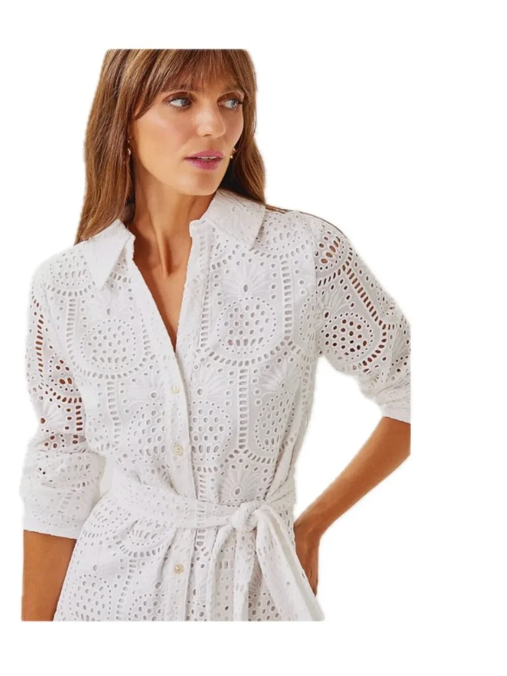 Lilly Pulitzer Midi Shirtdress in Resort White Pineapple - Picture 5 of 12